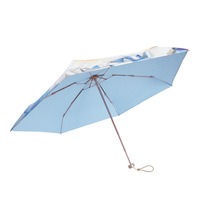 Parapluie de poche compact et portable pour femme, anti-UV, avec impression couleur cinq plis, protection solaire, vente directe fabricant