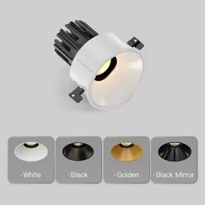 XRZLux 15W ETL LED Downlight Aluminum Anti-glare Recessed COB LED Downlight CRI97 Adjustable Ceiling Spotlight AC110V-120V