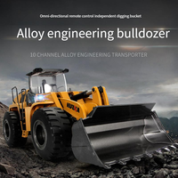 Camion bulldozer RC professionnel à 10 canaux 1/14 pour enfants