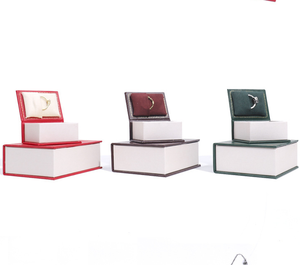Unique Design <b>Book</b>-Shaped Velvet Jewelry <b>Box</b> Magnetic Flip Lid Ring <b>Box</b> Luxury Handmade Jewelry Packaging Gift <b>Box</b> - Product Image 2