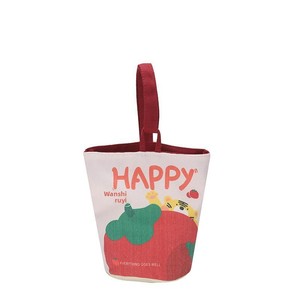 Borsa a tracolla piccola in tela con stampa a tema cartone animato, stile pittura a olio, di tendenza transfrontaliera, carina, portatile per esterni - Product Image 5
