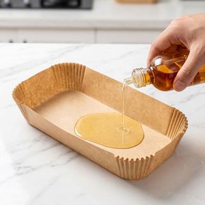 Custom Logo Rectangular <b>Air</b> <b>Fryer</b> Liners Non-Stick Unbleached Parchment Paper Sheets <b>for</b> Baking Oven - Product Image 4