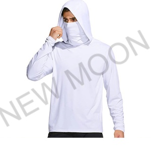 Sweat à capuche personnalisé sublimé UPF 50+ à manches longues, protection solaire extérieure, couleur unie, chemise de pêche grande taille, vêtements de pêche - Product Image 2
