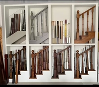 Main courante d'escalier en bois massif écologique sur mesure, moderne et contemporaine, pour hôtels, villas, marques de qualité supérieure, main courante en bois de qualité supérieure