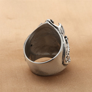 <b>Men's</b> Titanium Steel Cross <b>Ring</b> <b>Silver</b> And Gold Color Retro Punk Style Fashion Jewelry Gift For <b>Men</b> - Product Image 2
