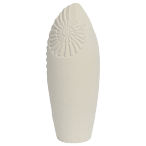 Elegante Vaso Ovale in Ceramica con Design a Spirale per Arredamento Soggiorno, Vaso per Fiori in Stile Costiero per Casa, Camera da Letto, Ufficio, Tavolo - Product Image 1