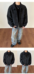 Nuova <span class=keywords><strong>Giacca</strong></span> Primaverile in <span class=keywords><strong>Pelle</strong></span> PU Stile Vintage Barn con Cerniera, Vestibilità Ampia, Stile High Street, Unisex, Tinta Unita - Product Image 5