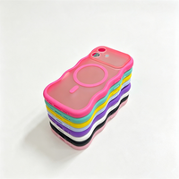 Coque de téléphone magnétique mate à motif vague pour iPhone 18 17 16 15 14 13 Pro Max avec emballage en boîte – Vente en gros