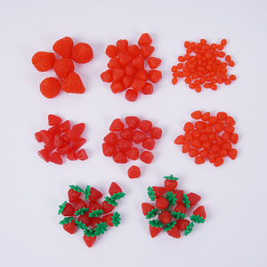 ของเล่นอาหารจิ๋ว, เค้กของหวาน DIY สตรอว์เบอร์รีจิ๋วเหมือนจริง, ของตกแต่งผลไม้ขนาดเล็ก, อุปกรณ์เสริม, โมเดลบ้านตุ๊กตา - Product Image 5