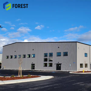 Petite structure métallique préfabriquée en acier avec plancher en mezzanine, système de ventilation, charge de vent 0,5 kN/m² - Product Image 1