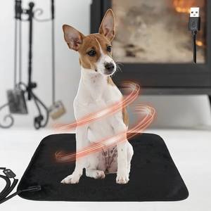 電気加熱式ソリッドパターンサーマルパッドマット 犬猫用 モダンスタイル 防水PU素材 正方形 オールシーズン 100%ペット用 - Product Image 2