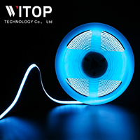 Ultra Mince Nouvelle Couleur Bleu Glace COB Lumière 400LED 5V 5mm 8 W/M 10MM/Coupe Ra90 Flexible cuisine rétro-éclairage Cob led bande lumineuse