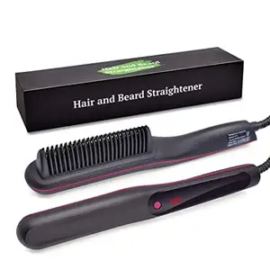 escova alisadora de cabelo Professional salon hair straightener comb LCD Display Electric Hair Straightening Brush