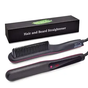 Escova alisadora डे cabelo पेशेवर सैलून बाल straightener कंघी एलसीडी डिस्प्ले बिजली के बाल सीधे ब्रश