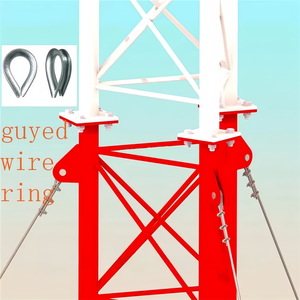 Tour Guyed de 25m à 32m résistante à la corrosion, à faible coût de fondation pour les régions désertiques - Product Image 6