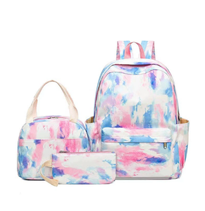 Mochila escolar directa de fábrica, tres juegos de estudiantes de primaria y secundaria, mochila ligera con degradado de arcoíris para niña - Product Image 4