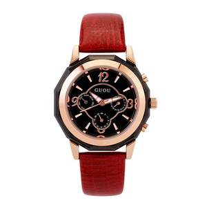 Reloj de Pulsera para Mujer con Esfera Grande, Moderno, Resistente al Agua, de Cuarzo, Elegante, con Correa de Cuero Genuino - Product Image 1