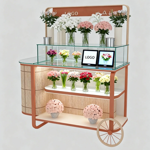 Muebles de Alta Gama para Exhibición de Flores en Tiendas, Diseño Romántico para Floristerías, Kiosco de Flores para Centros Comerciales - Product Image 1