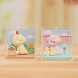 Yu Mo Forest Paradise Miniature Resin Figurines Cartoon Animal Decor Bedroom Desktop Ornaments Cute Collectible Gift - Product Image 2
