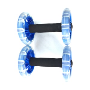 Appareil d'exercice abdominal double pour la maison, équipement de fitness stable pour entraînement du tronc, poignées antidérapantes, roue AB <span class=keywords><strong>Roller</strong></span> - Product Image 3