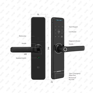 Cerradura Inteligente Multifuncional con Huella Dactilar, IP65 Impermeable, Bajo Precio, Control Remoto Tuya, Teclado Digital, Código, NFC, Timbre - Product Image 6