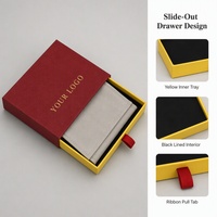 Boîte cadeau rigide personnalisée pour bijoux, avec tiroir coulissant, plateau et pochette en velours, ruban de tirage – Vente en gros directe usine