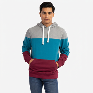 Sudadera con capucha para hombre de alta calidad, personalizada, lisa, de peso pesado, holgada, de manga larga, informal, con media cremallera, para invierno, precio mayorista - Product Image 1