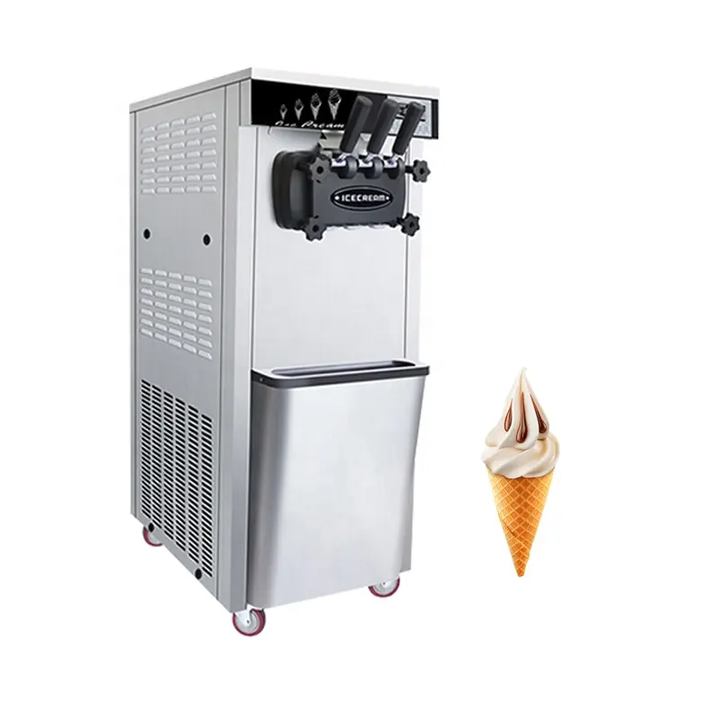 Ventes d'usine meilleur prix machine à crème glacée commerciale sorbetière molle 2 + 1 saveurs machine à crème glacée