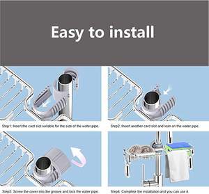 Kitchen Space Aluminum Sink Drain Rack Sponge Storage Faucet Holder Over Faucet Soap Drainer <strong>Shelf</strong> <strong>Basket</strong> Organize - Product Image 4