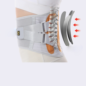 Ceinture de soutien lombaire extra large en aluminium à 3 plaques, respirante, pour hernie discale, soulagement de la douleur, avec Velcro et sangles en X, 70-155 cm - Product Image 3