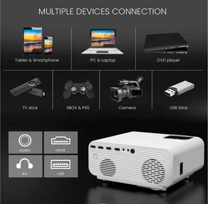Proyector A-mazon Hot 4K con WiFi 6, BT, 300 <span class=keywords><strong>ANSI</strong></span>, Resolución Nativa de 1080P, Proyector de Cine en Casa para Exteriores, Compatible con Teléfono/TV Stick/Portátil - Product Image 3