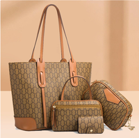Ensemble de 4 sacs de luxe pour femme : sac à main de créateur personnalisé, sac fourre-tout de luxe, sac bandoulière grande capacité et sac à main à l'épaule