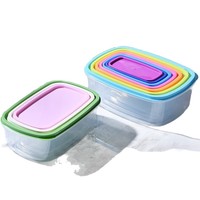 Boîte de rangement de cuisine carrée blanche 1-2L en plastique PP de qualité alimentaire, résistante, écologique, scellée et compatible micro-ondes – Meilleure vente