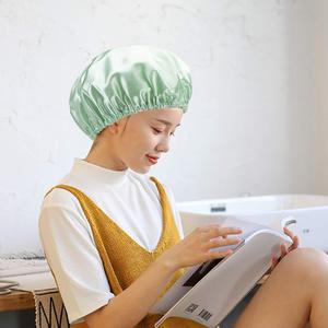 Bonnet de douche en satin 30 cm/11,8 po imperméable pour femmes, utilisation en salle de bain - Product Image 2