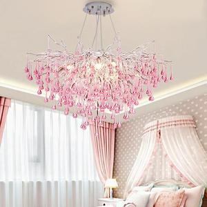 Nuovo arrivo <span class=keywords><strong>a</strong></span> goccia in stile ramo di lusso Villa <span class=keywords><strong>lampadario</strong></span> di cristallo con LED regolabile altezza rosa - Product Image 1