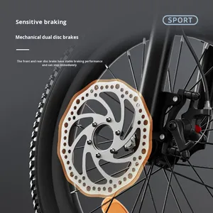 Vélo de montagne pour enfants, taille moyenne et grande, freins à disque doubles, suspension avant, cadre en acier au carbone, absorption des chocs, vélo de route - Product Image 3