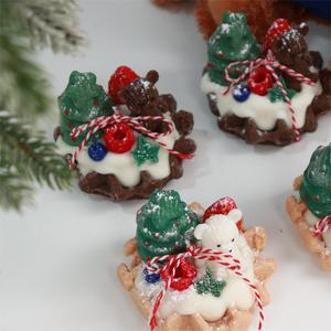 New Christmas Cookie Shaped Scented <b>Candle</b> Cute Dessert Photo Prop Birthday <b>Gift</b> Fragrance <b>Candle</b> For Girls Friends - Product Image 3