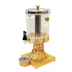 Distributeur de boissons 8L Royal Gold gaufré pour mariages, hôtels et services de restauration de petites entreprises – Serveur de jus de fruits, limonade et boissons froides - Product Image 5