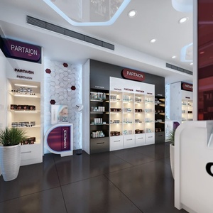 Custom Cosmetic Display showcase Makeup Stand Beauty Shop Shelving Skincare Cabinet Store Furniture Interior Design - Product Image 4