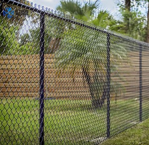 Nhiệm vụ nặng nề 4x8 Chuỗi liên kết hàng rào Bảng điều khiển Màu đen PVC tráng tạm thời tấm 4 chân cao 3m Chiều cao mạ kẽm hàng rào - Product Image 5