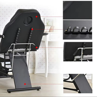 Lit de beauté inclinable réglable avec tiroir de rangement, chaise de spa professionnelle pour salon et tatouage