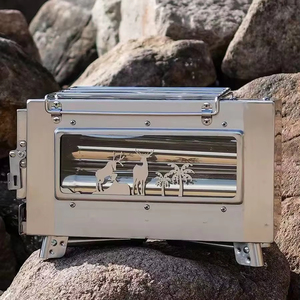 Fourniture du fabricant 2024 Nouveau <span class=keywords><strong>poêle</strong></span> de tente en acier inoxydable Fenêtre en verre double face pour le chauffage et la cuisine en camping - Product Image 2