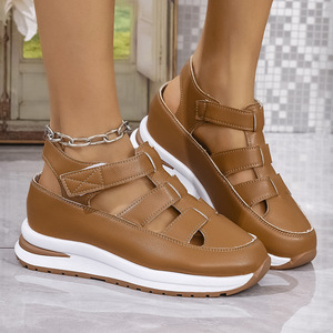 Sandalias de Plataforma para Mujer 2026, Estilo Verano, Talla Grande, Antideslizantes, con Velcro, Diseño Hueco - Product Image 3