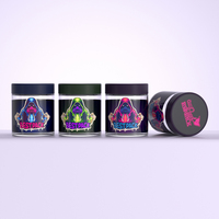 Bocaux en verre résistants aux enfants de 1 oz, 2 oz, 3 oz, 4 oz avec étiquette autocollante, hermétiques et anti-odeurs, avec couvercles CR pour le stockage d'aliments et de bonbons