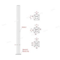 Rampes modernes en verre balustrades de balcon balustrades rampes accessoires en verre mains courantes en verre