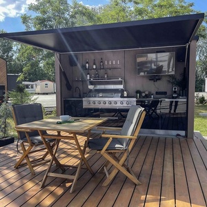 Cocina Móvil Exterior de Acero Inoxidable 304 con Encimera <span class=keywords><strong>Central</strong></span> Independiente - Casa Móvil para Fiestas BBQ - Product Image 1