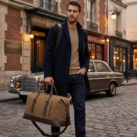 Sac de voyage pour homme, spacieux, durable, vintage, bagages à main, sac de voyage en toile de grande capacité pour hommes, voyages de week-end