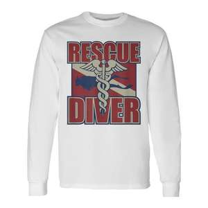 T-shirt à manches longues Rescue Diver, équipement de natation et de plongée - Product Image 1
