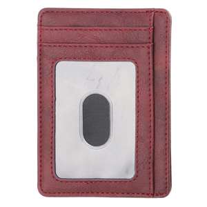กระเป๋าสตางค์หนังบล็อกสัญญาณ RFID สำหรับใส่บัตรเครดิต ดีไซน์บางเฉียบ ใส่กระเป๋าหน้าได้ เหมาะสำหรับผู้ชายและผู้หญิง - Product Image 4