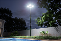 Lampe solaire LED extérieure étanche de haute qualité 2560lm à montage mural et sur poteau MJ-SA1000 1000W en métal, lampe solaire de jardin UFO